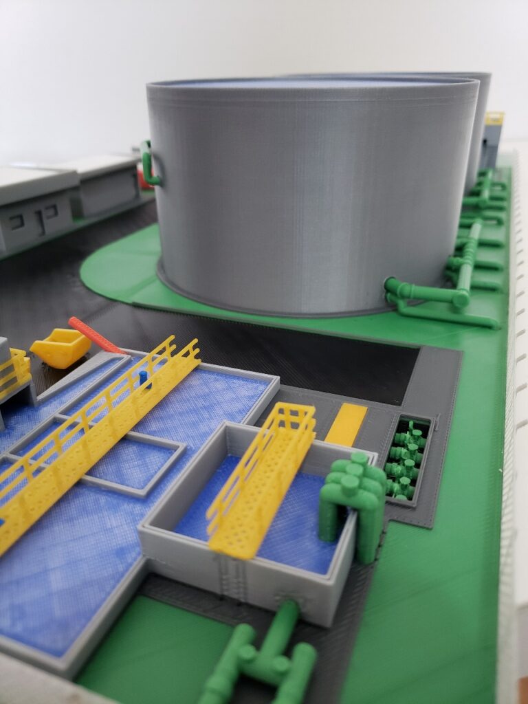 maquete industrial impressa em 3d