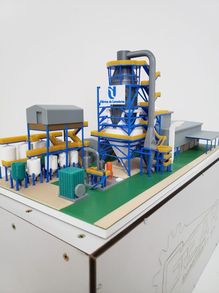 maquete industrial impressa em 3d