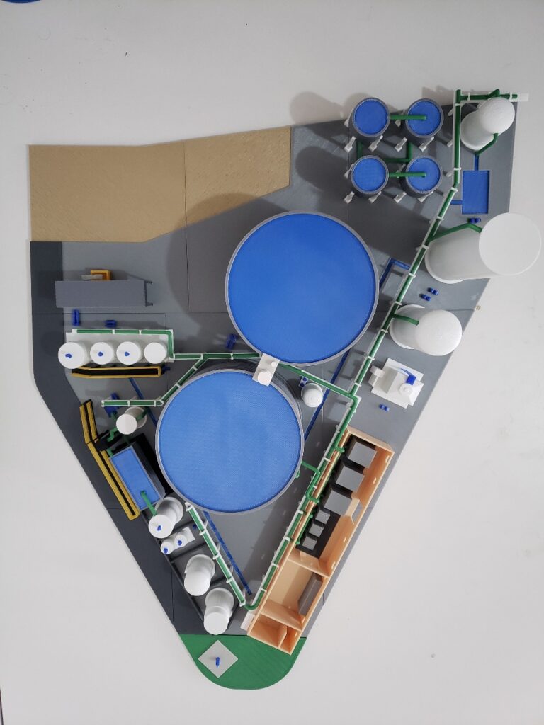 maquete industrial impressa em 3d
