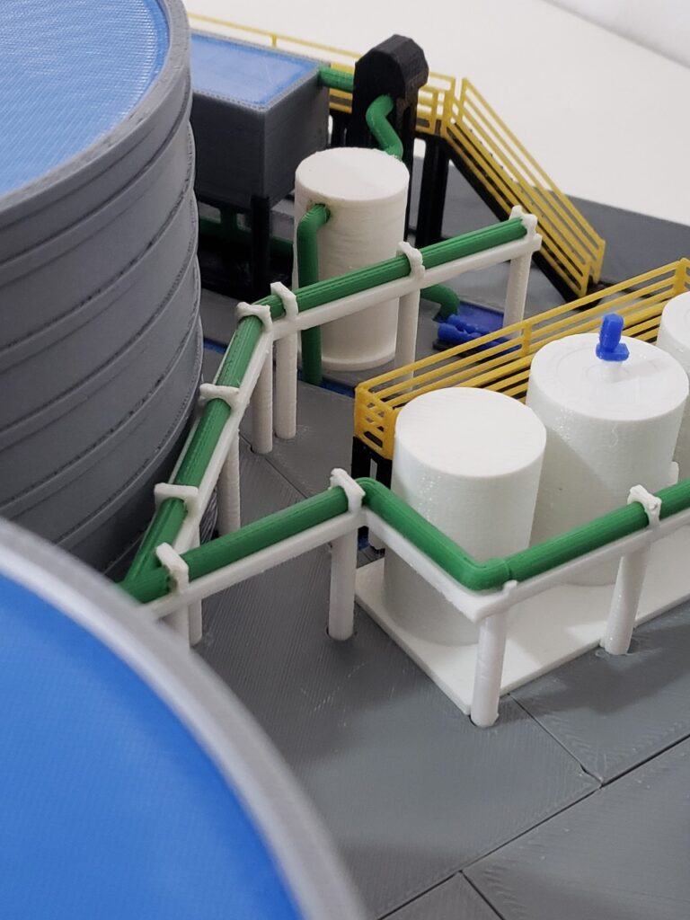 maquete industrial impressa em 3d