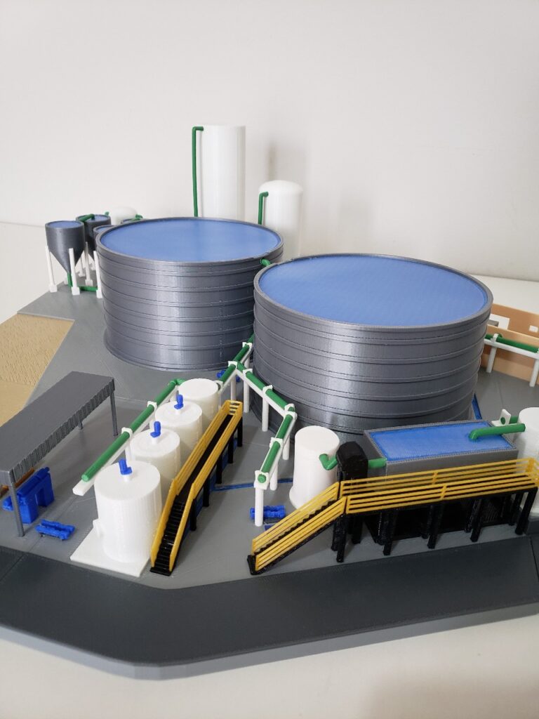 maquete industrial impressa em 3d