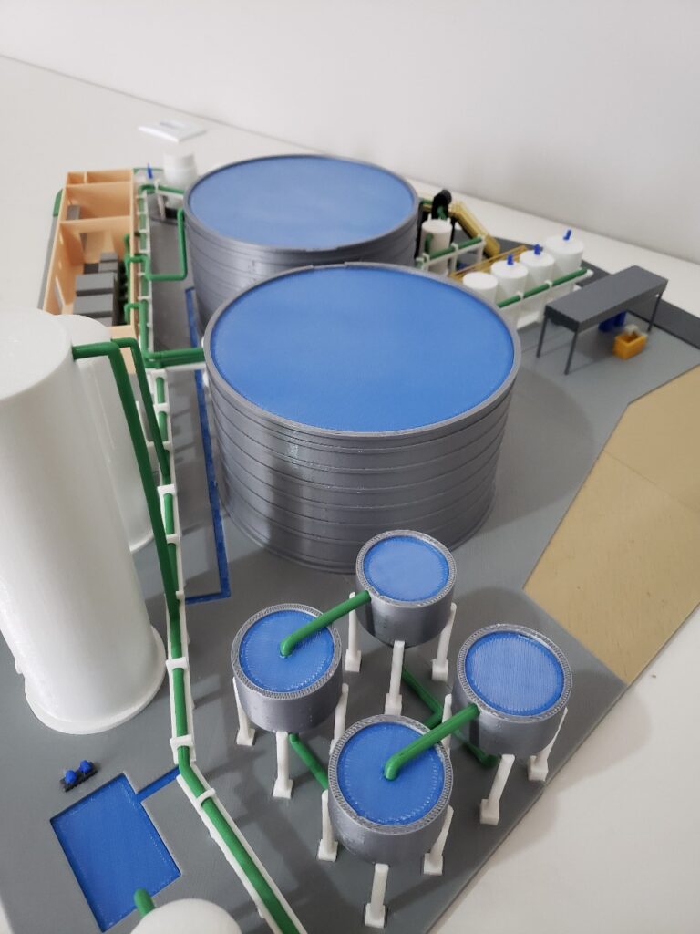 maquete industrial impressa em 3d